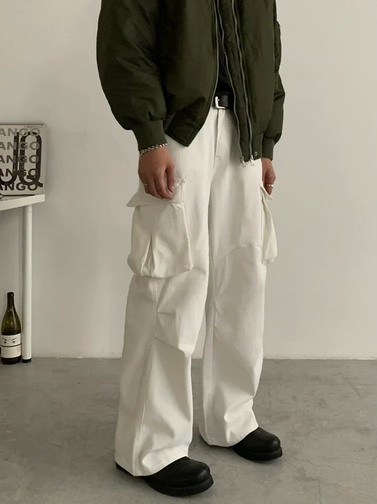 Retro Style Cargo Work Pants