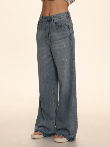 Classic Wide-Leg Denim Jeans