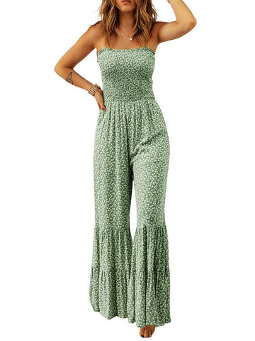 Floral Print Straight-Leg High-Waisted Overalls for Stylish Women