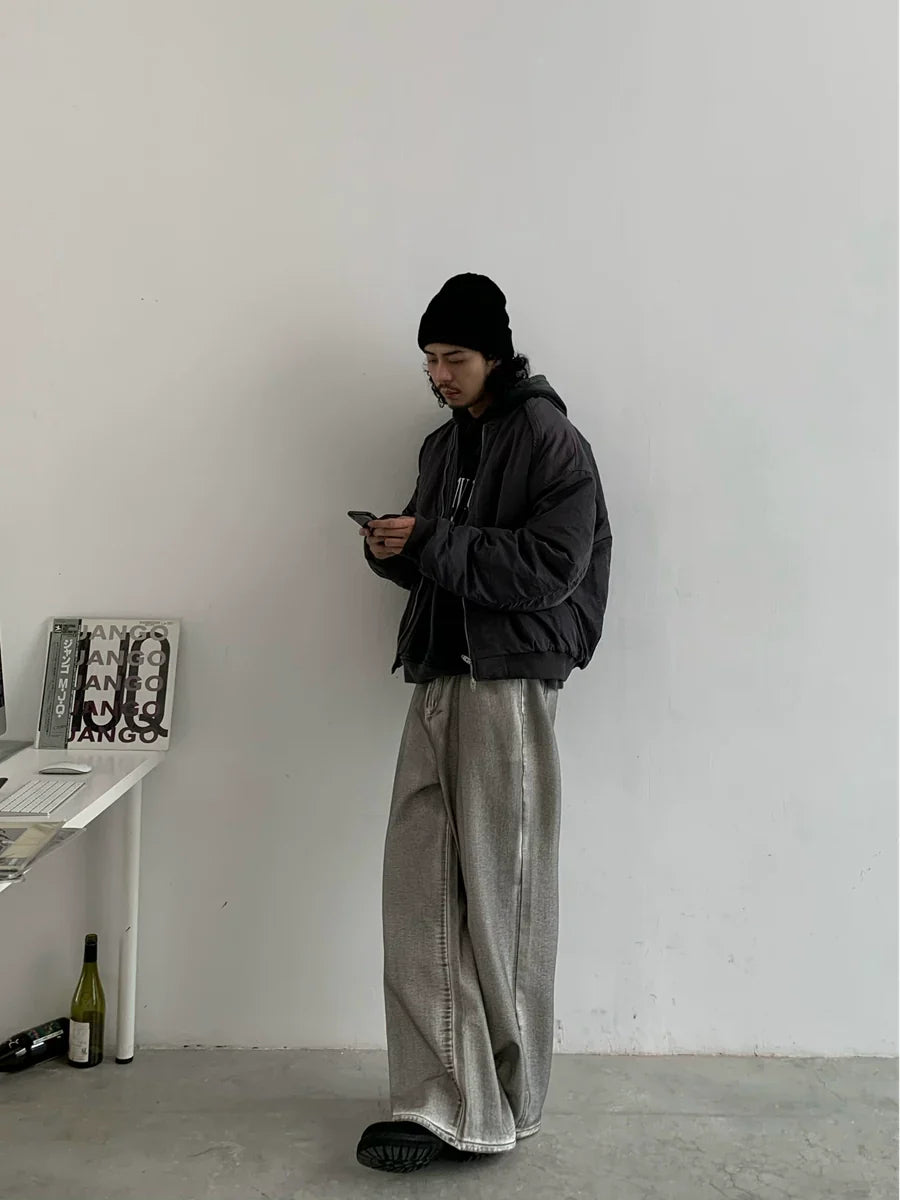 Zip-Up Nylon Cropped Jacket