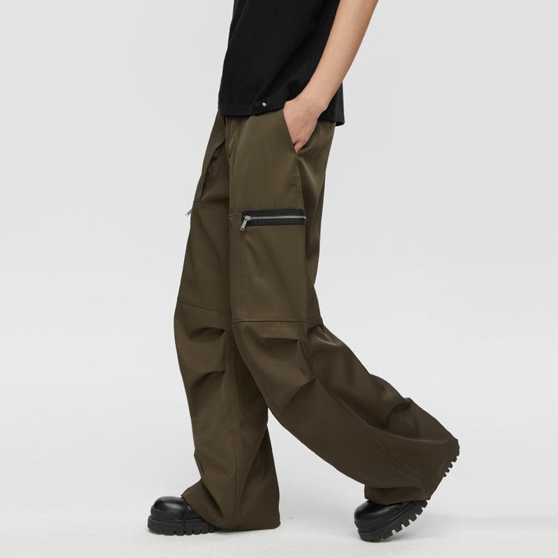 Pleated Pants With Zipped Pockets