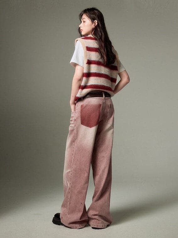 Retro Wide Leg Denim Jeans