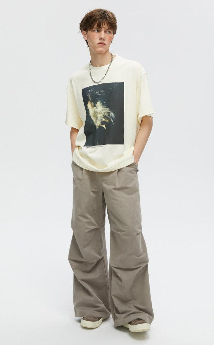 Pleated Parachute Cargo Pants