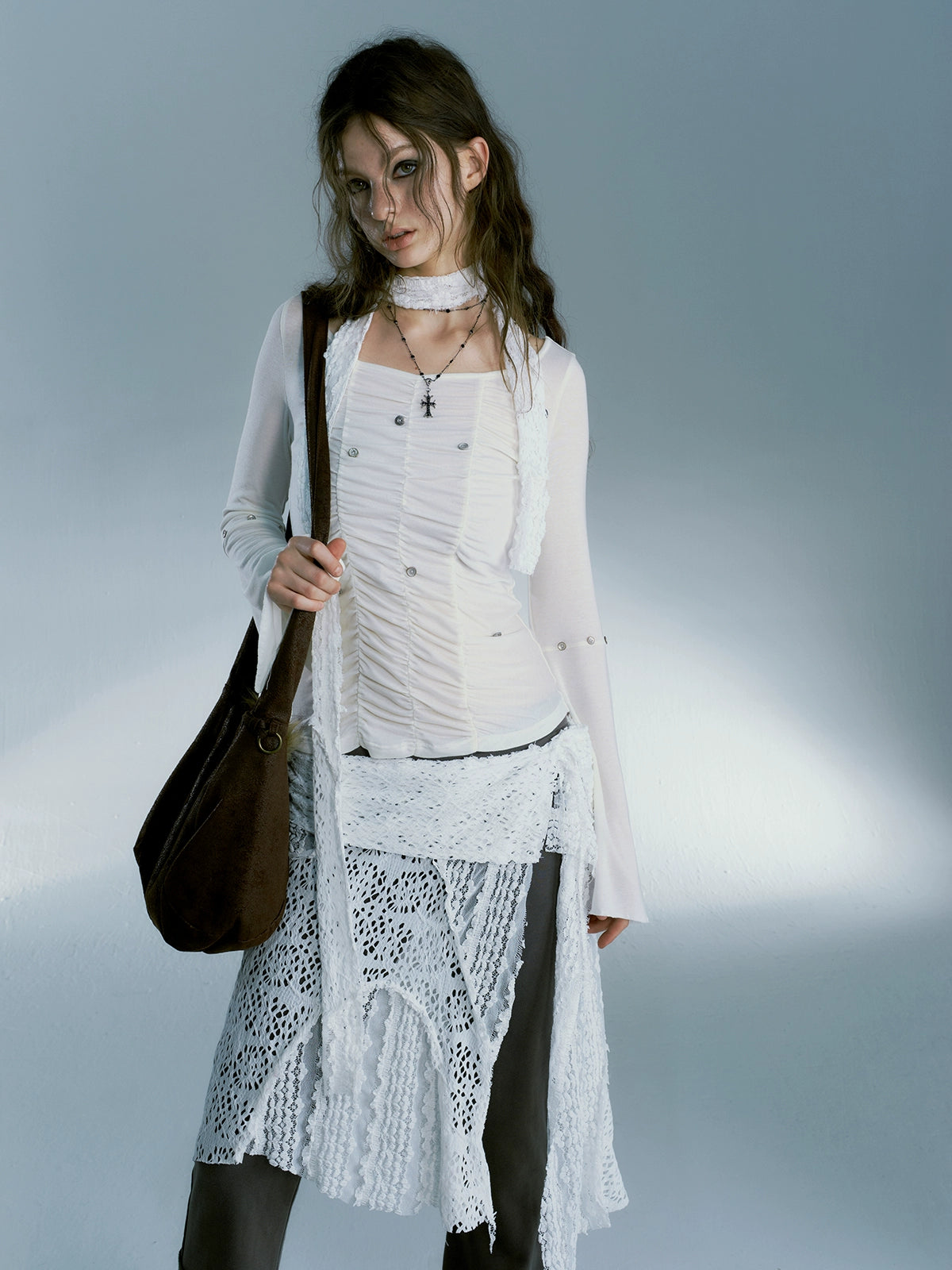 Elegant Lace Apron Skirt