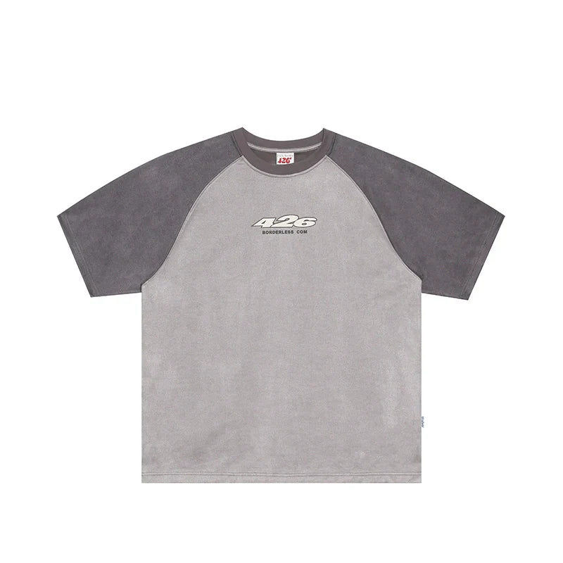 Summer T-Shirt In Faux Suede Fabric