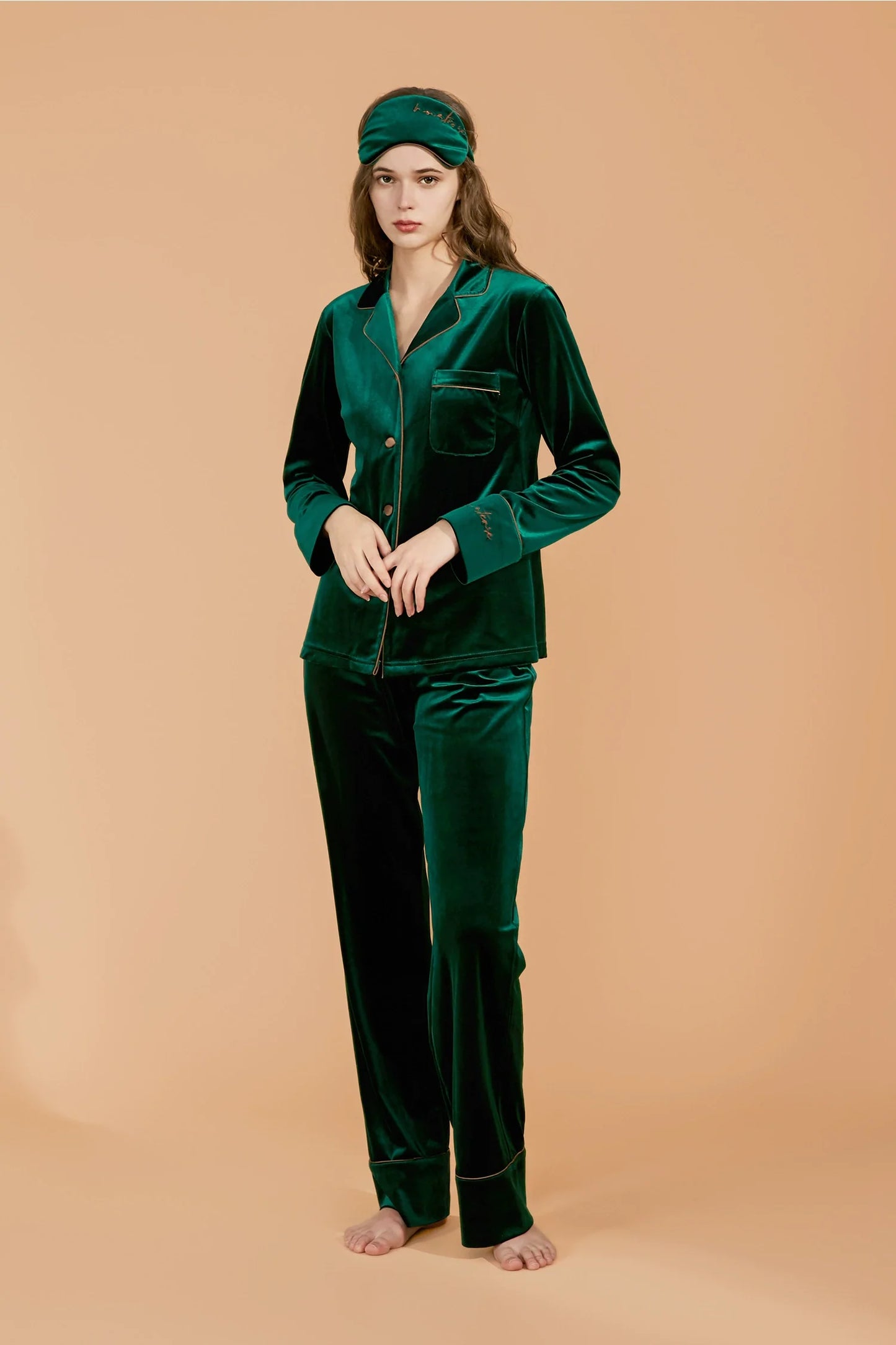 Thickened Velvet Long-Sleeve Loungewear Set