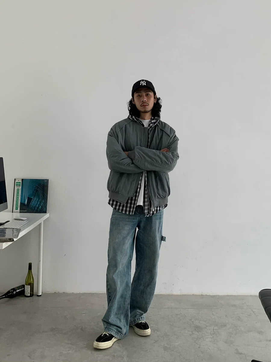 Zip-Up Nylon Cropped Jacket