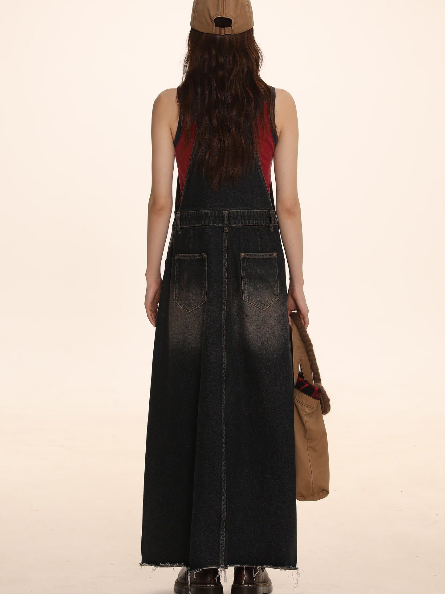 Vintage Denim Strap Skirt