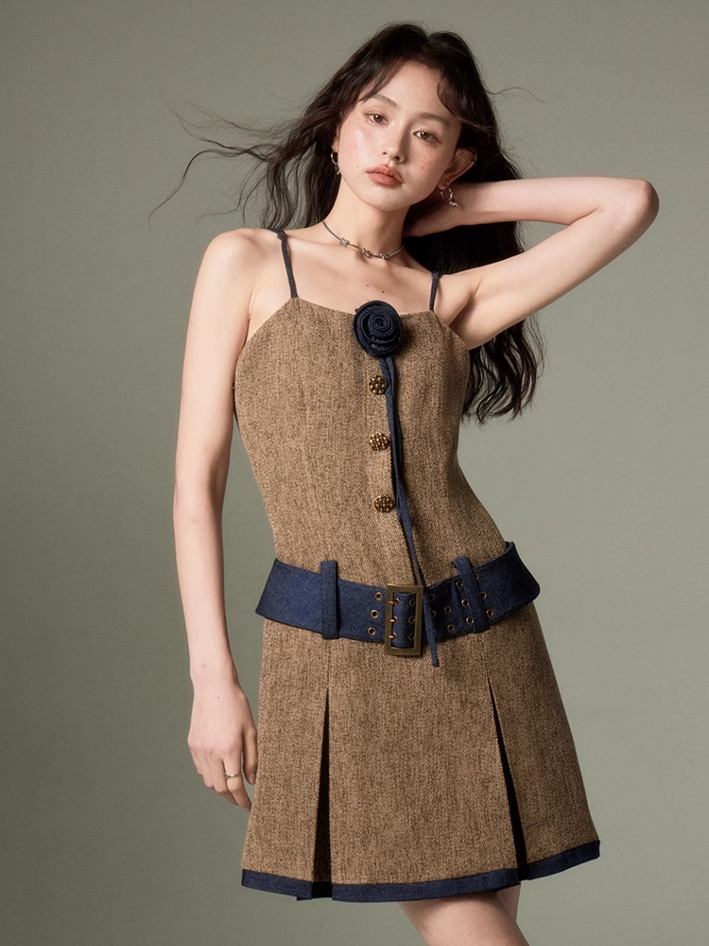 Tweed Short Jacket & Slip Skirt Combo