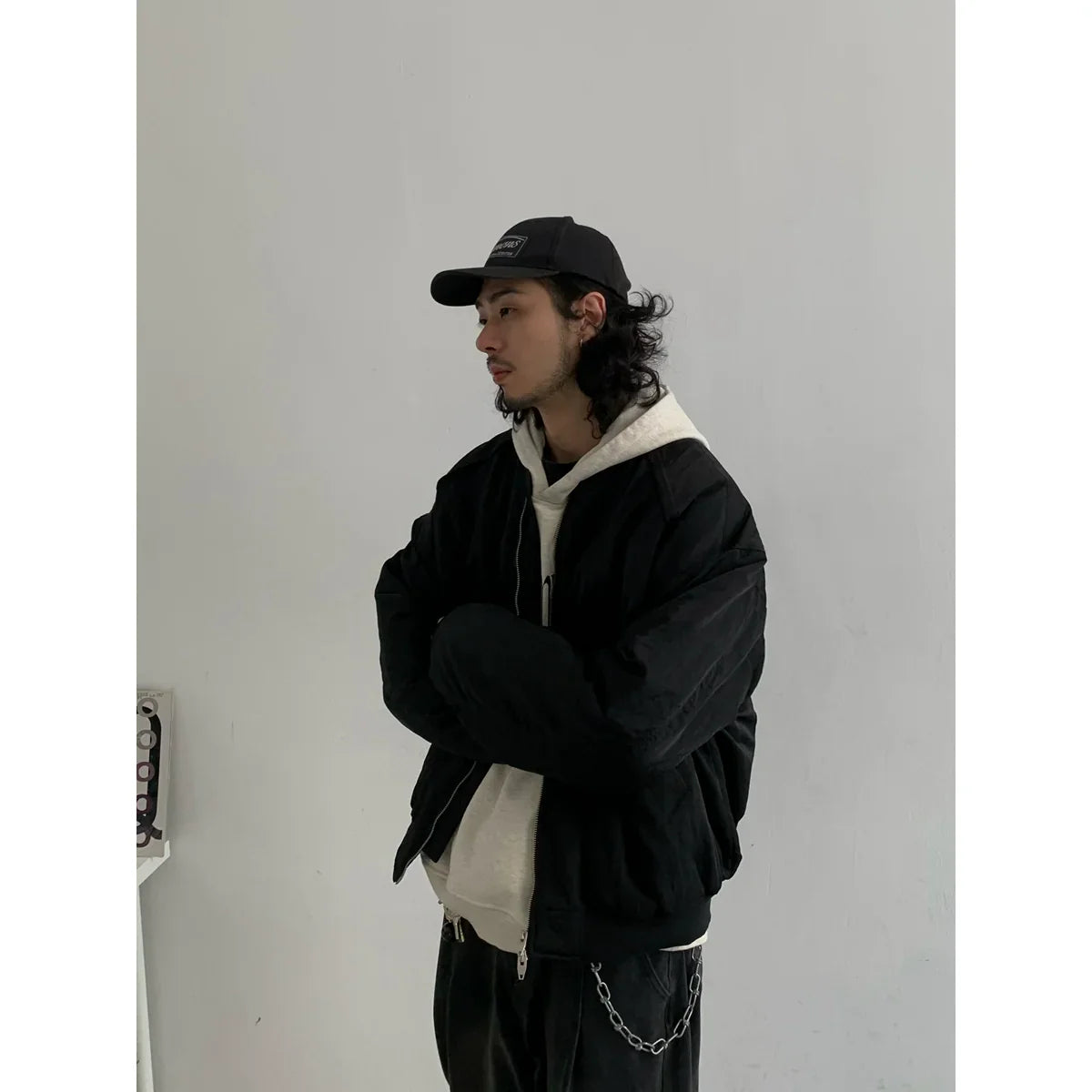 Zip-Up Nylon Cropped Jacket