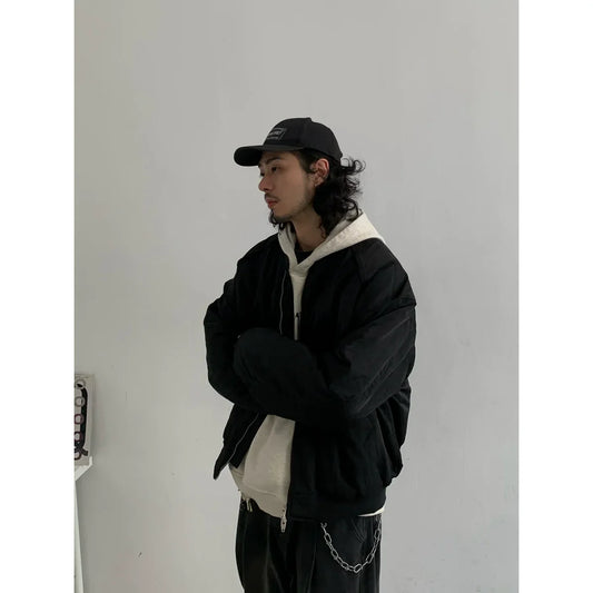 Zip-Up Nylon Cropped Jacket