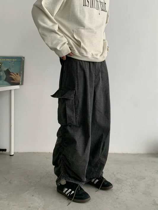Casual Washed Cargo Pants