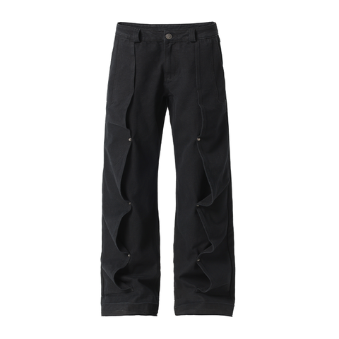 Deconstructed Pleated Work Pants