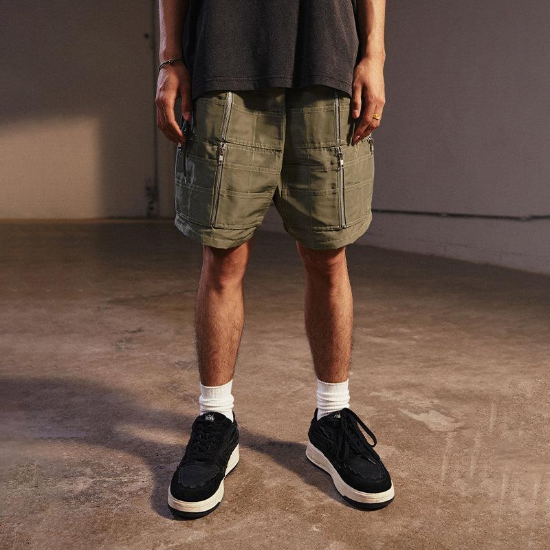 Cargo Shorts With Double Sided Zippers