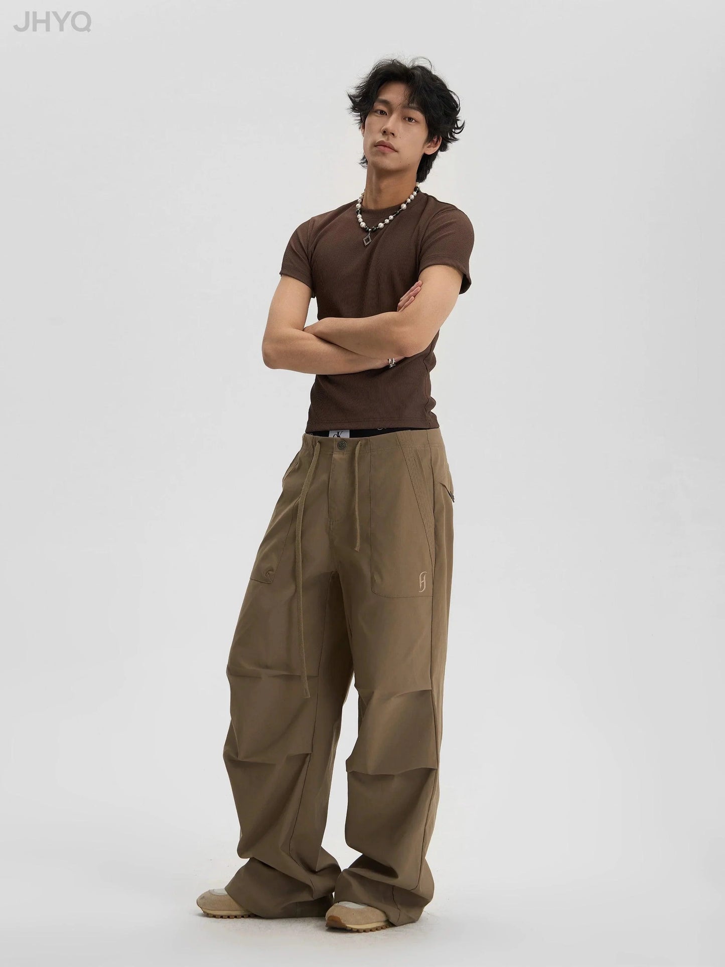 Pleated Tactical Drawstring Pants