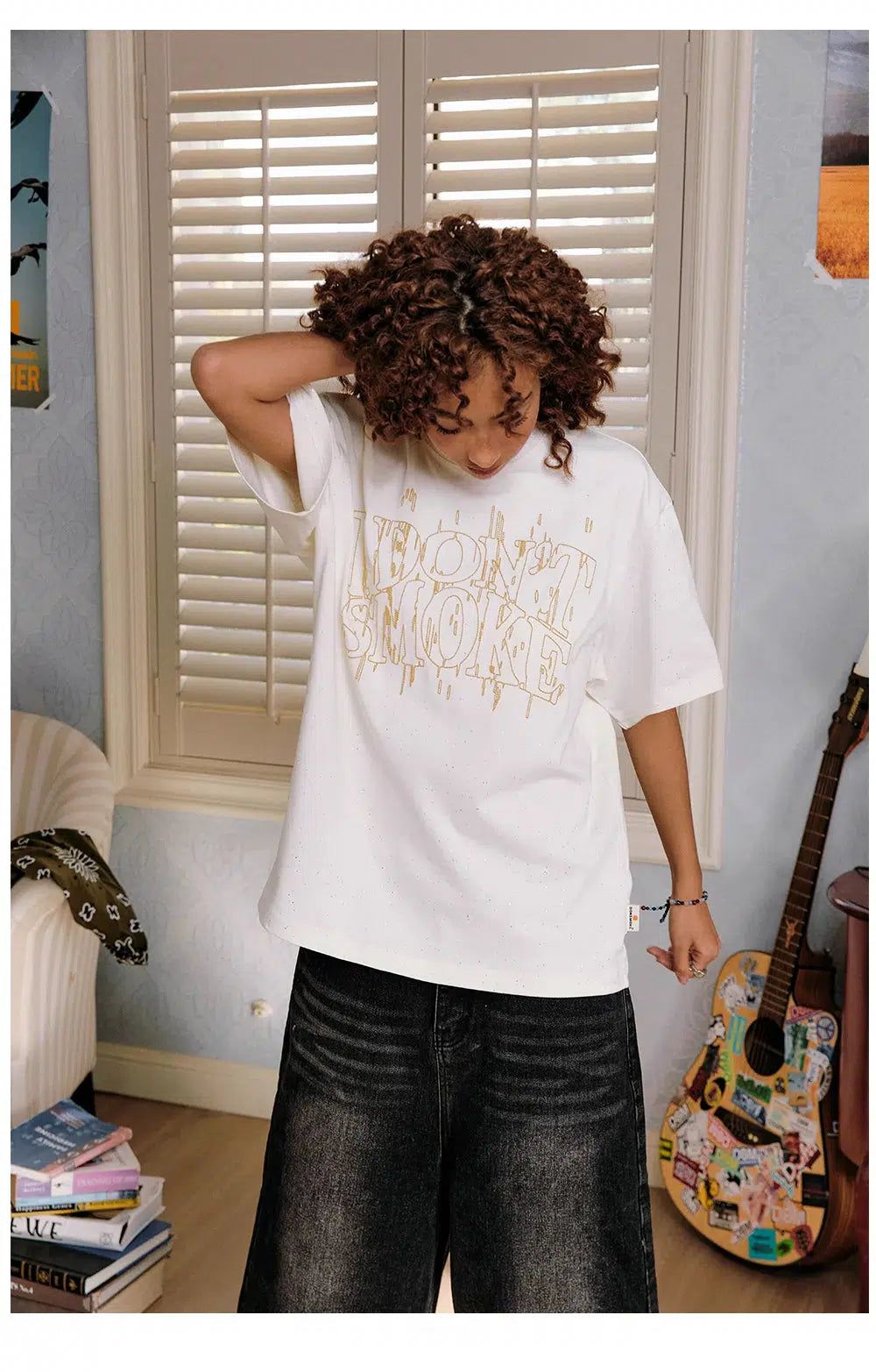 Star Dust Rhinestone Logo Tee