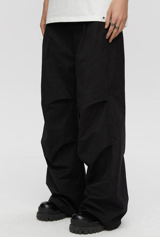 Pleated Parachute Cargo Pants