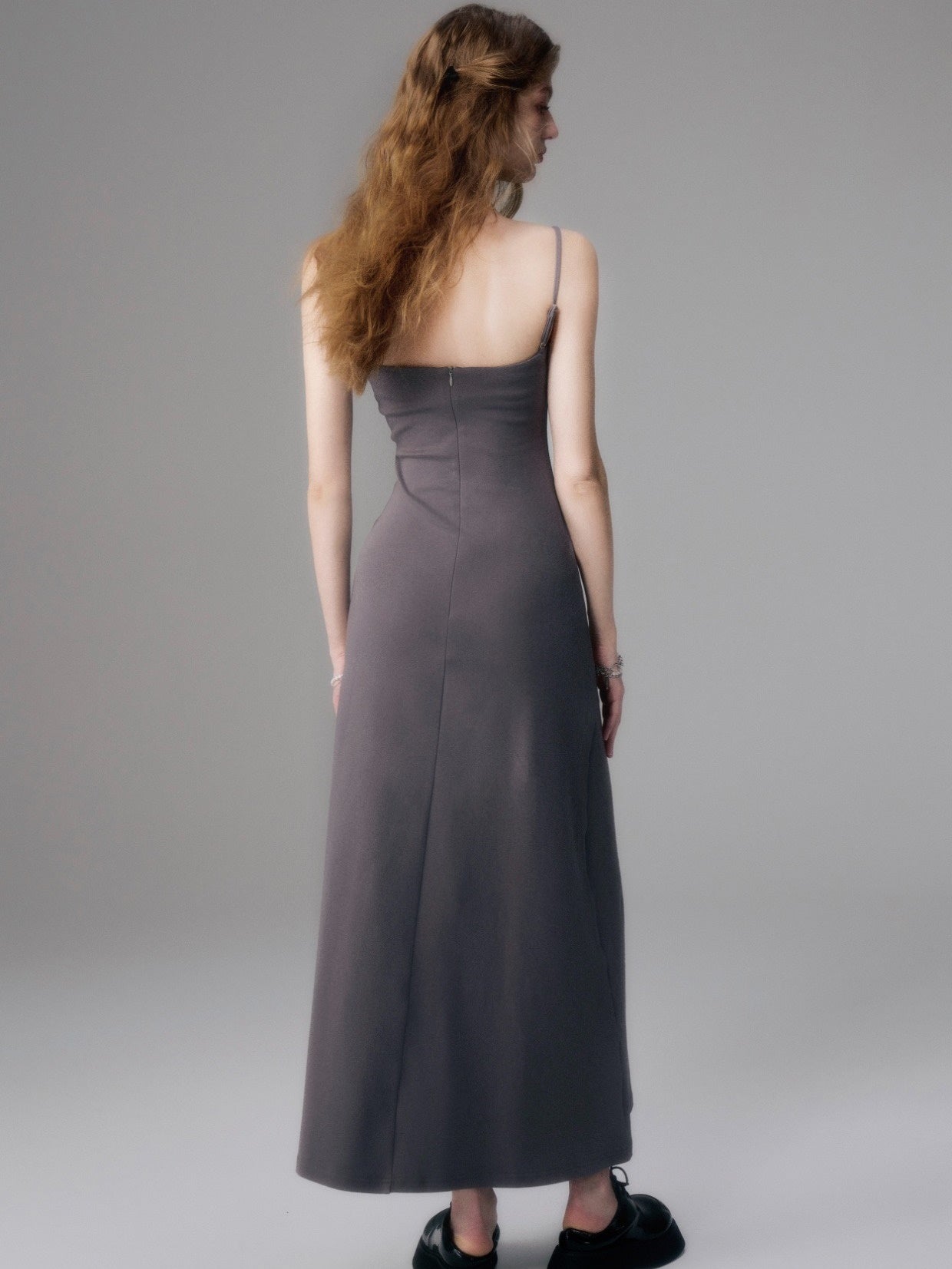 Sleek Noir Maxi Dress