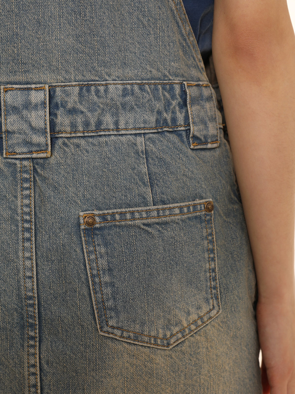 Vintage Denim Strap Skirt