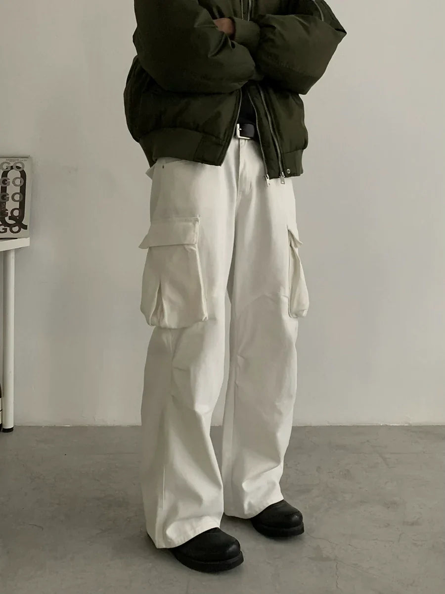 Retro Style Cargo Work Pants