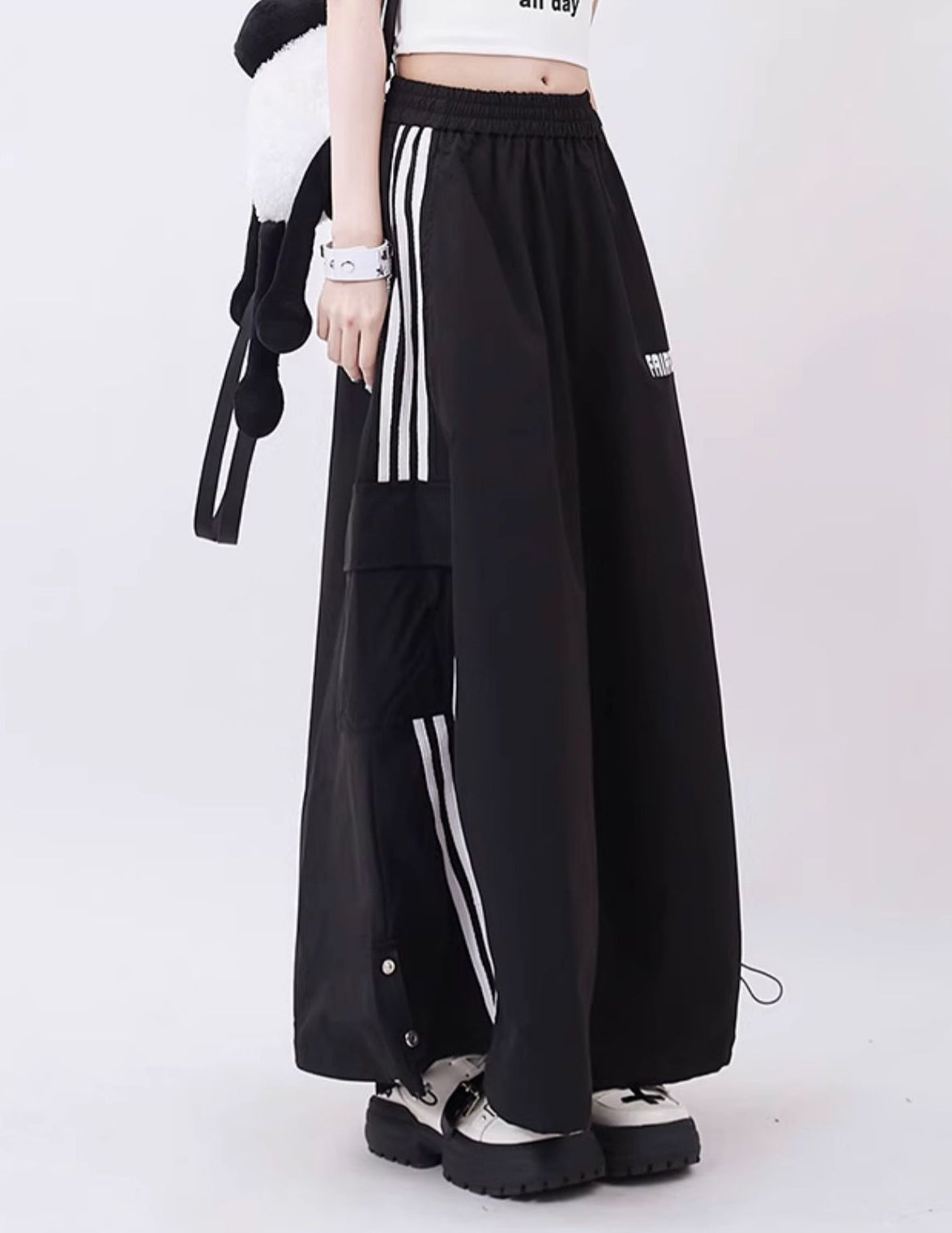 Sports Loose A-Line Long Skirt