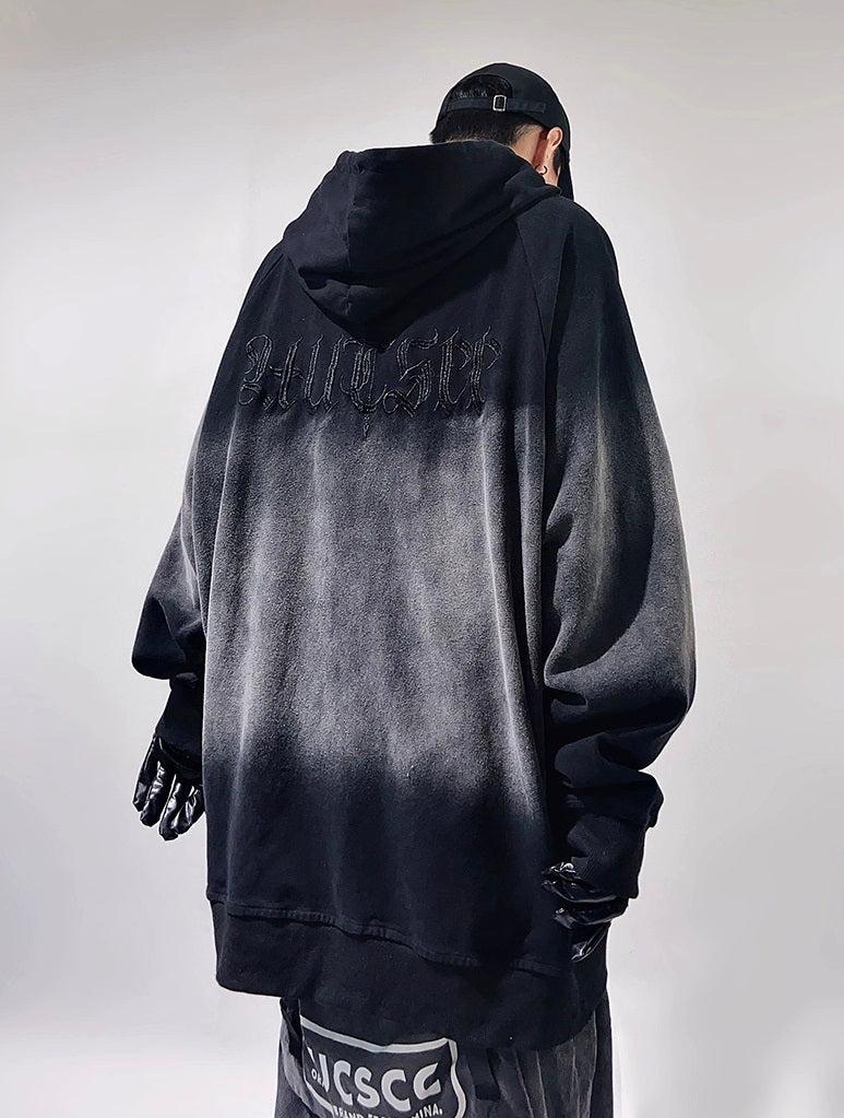 Shadow Fade Gothic Zip-Up Hoodie