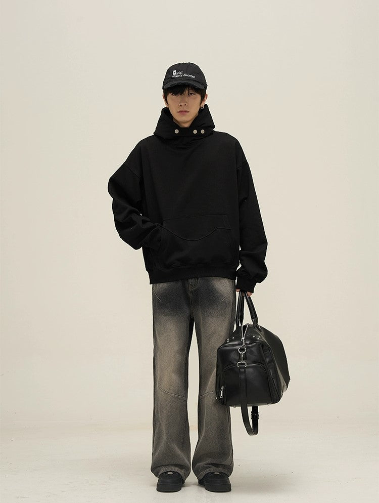 Sleek Comfort Oversized High-Neck Hoodie Jacket