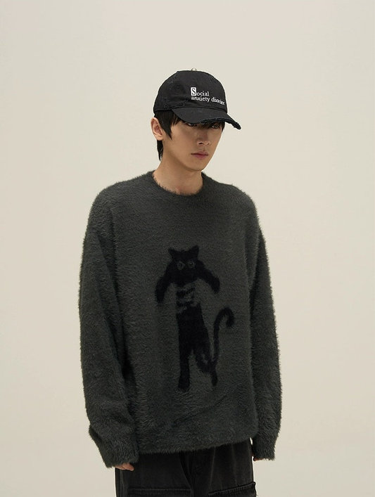 Luxe Texture Oversized Jacquard Knit Sweater