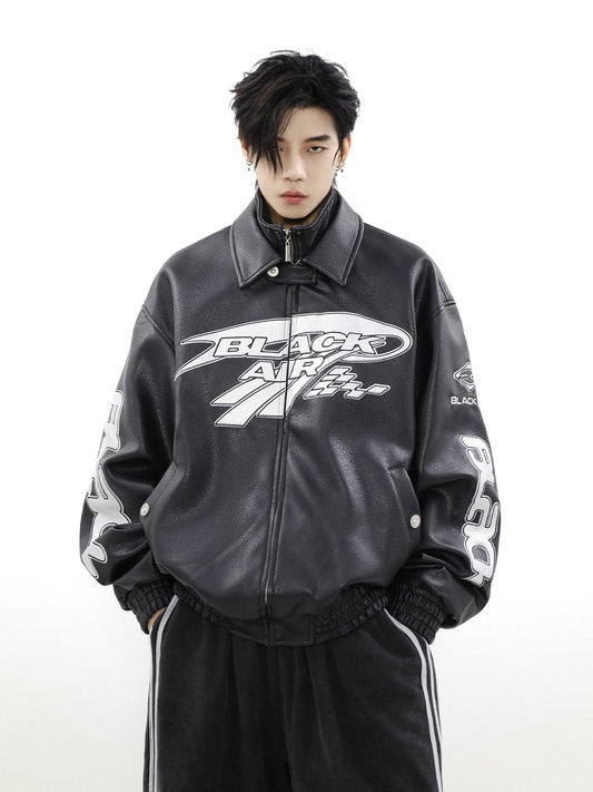 Emblematic Faux Leather Jacket