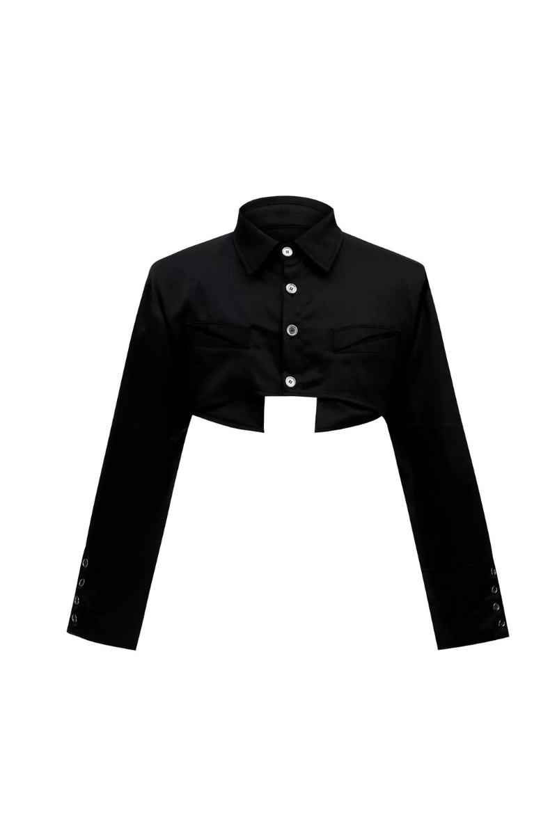 Silky Cropped Shirt