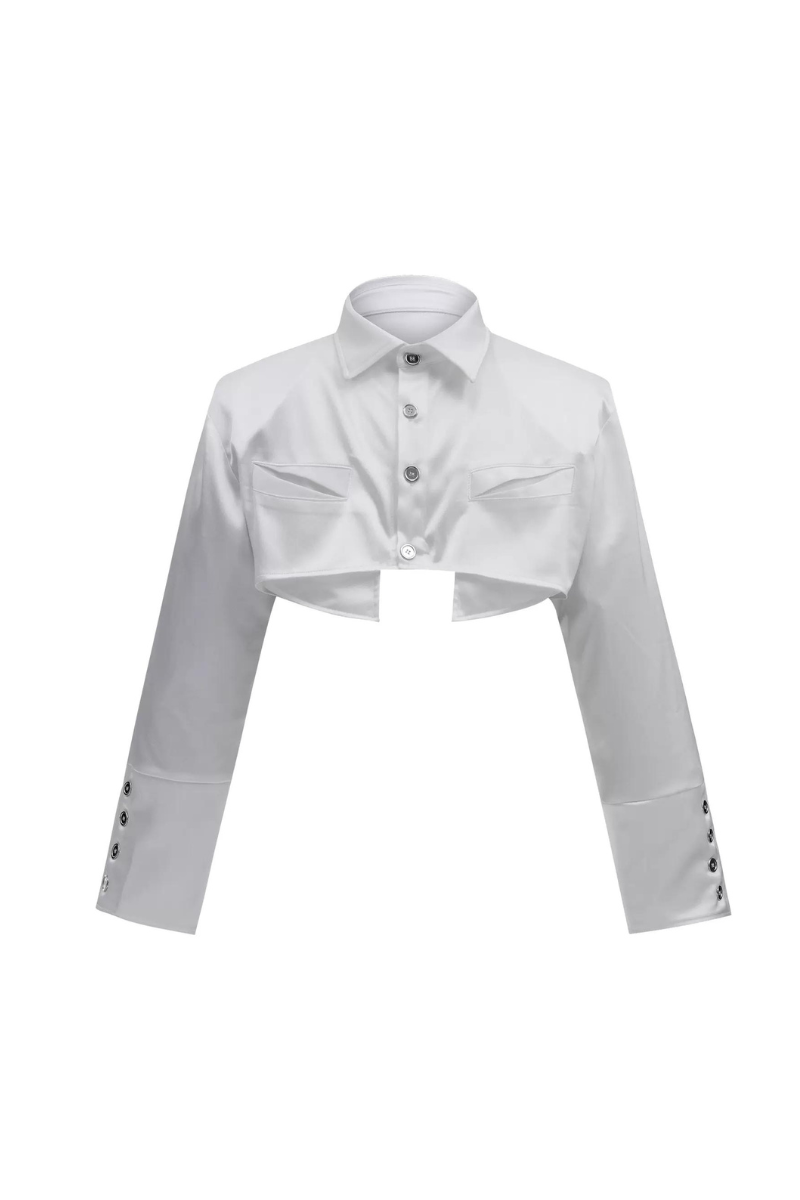 Silky Cropped Shirt