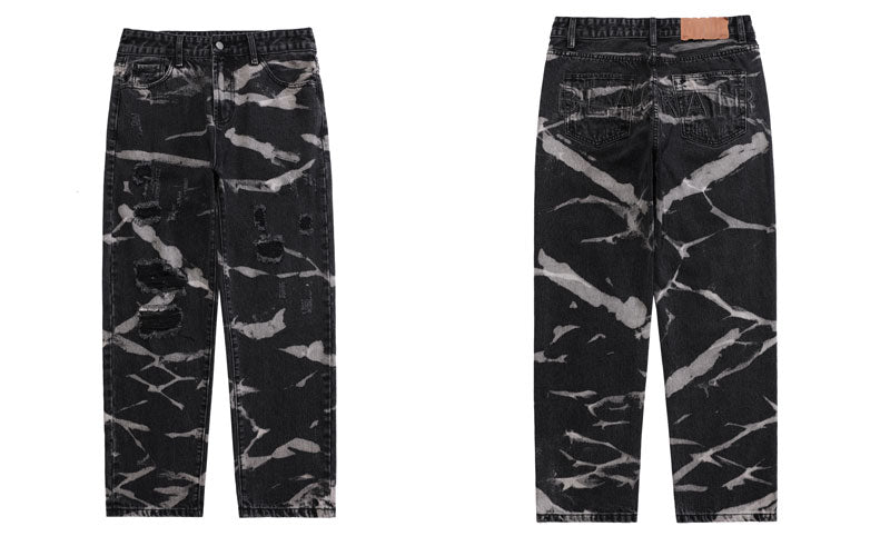 Tie-Dye Distressed Jeans