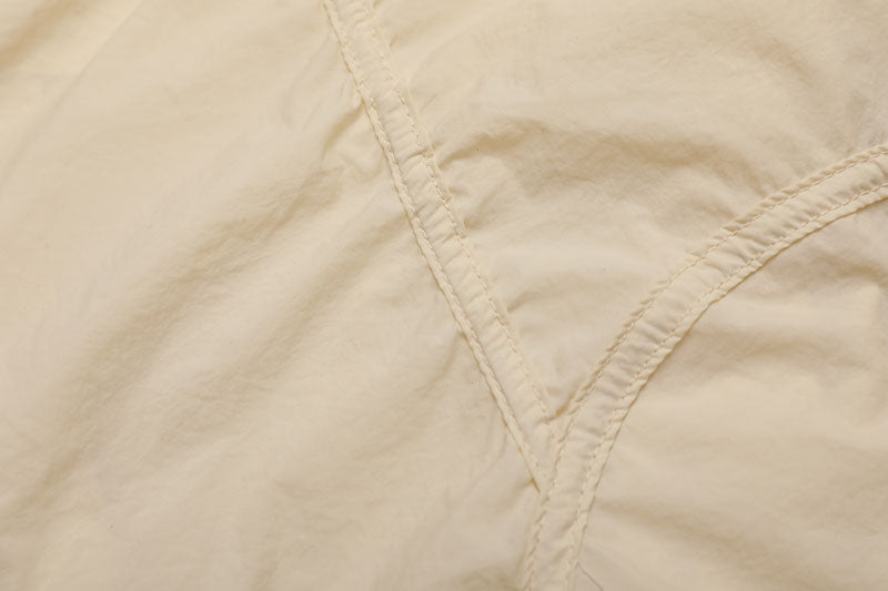 Beige Drawstring Ruched Pants