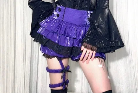 Lacy Patch Velvety Blouse Top