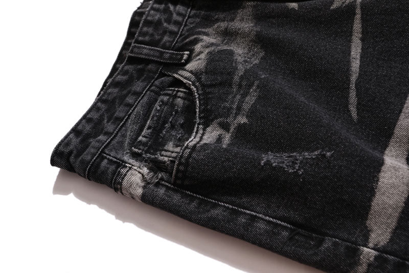 Tie-Dye Distressed Jeans