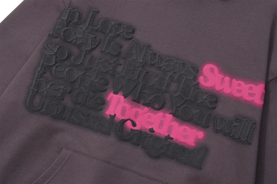 Neon Haze Poetic Hoodie