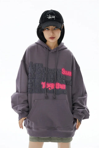 Neon Haze Poetic Hoodie