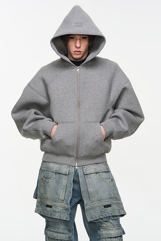 Embroidered Two-Tone Drop Shoulder Hoodie