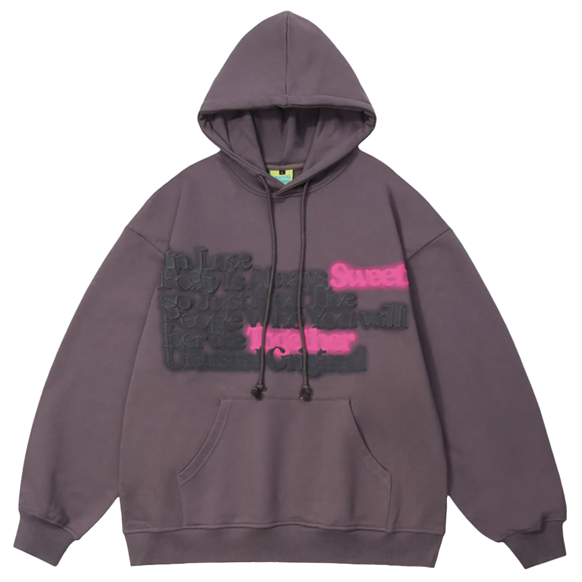 Neon Haze Poetic Hoodie