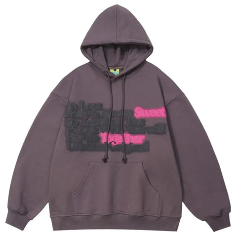 Neon Haze Poetic Hoodie