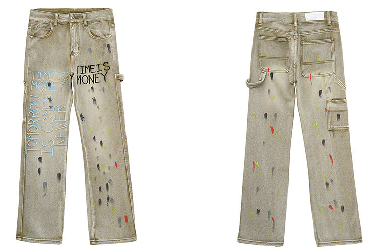 Time is Money Graffiti Jeans