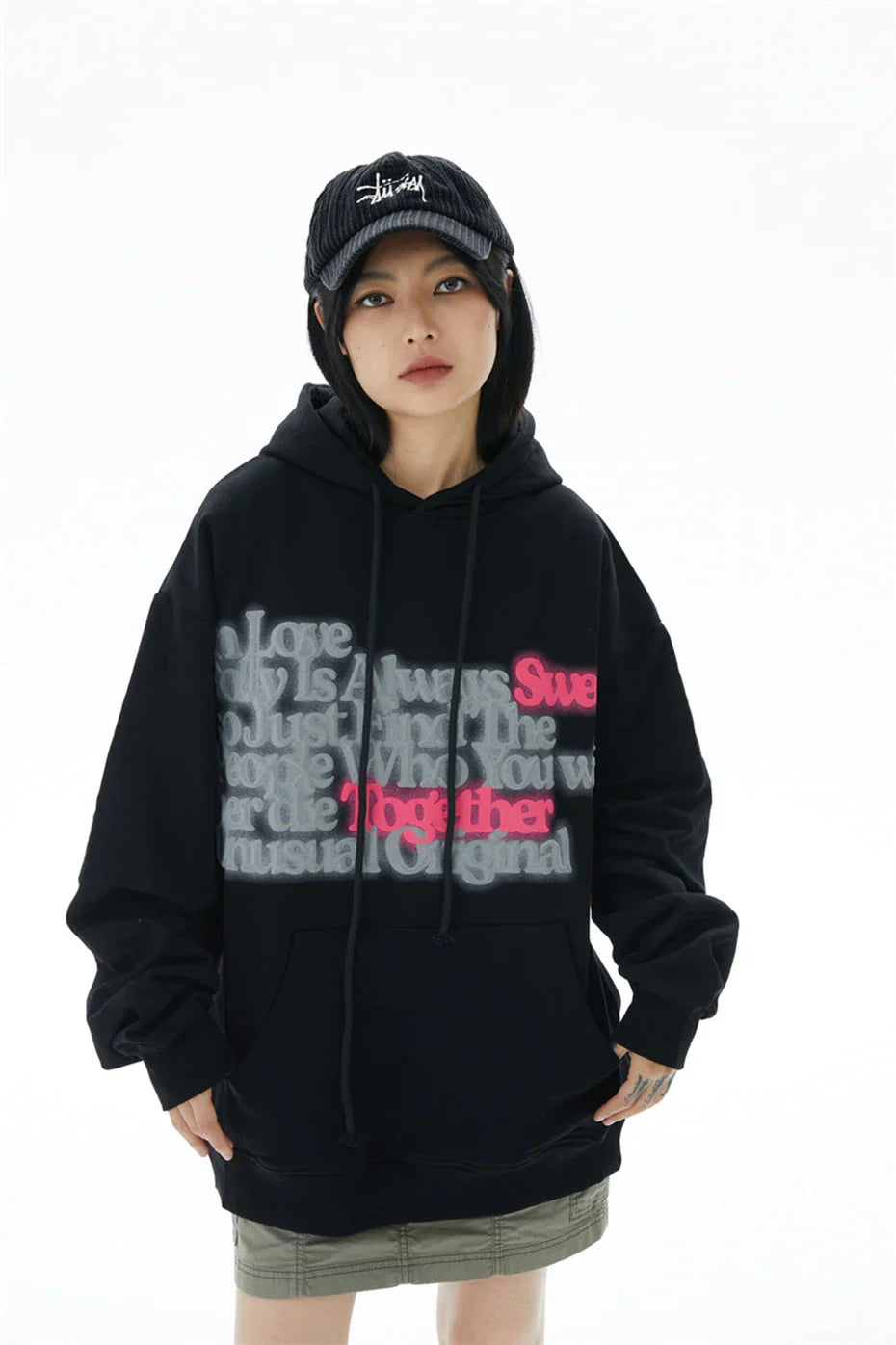 Neon Haze Poetic Hoodie