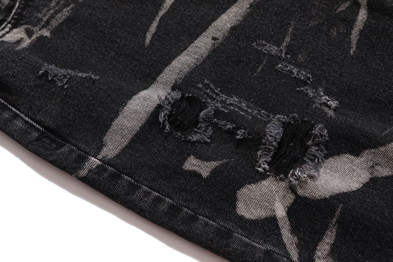 Tie-Dye Distressed Jeans