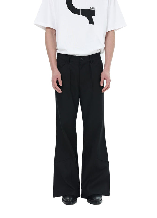 Flared High-Waisted Trousers