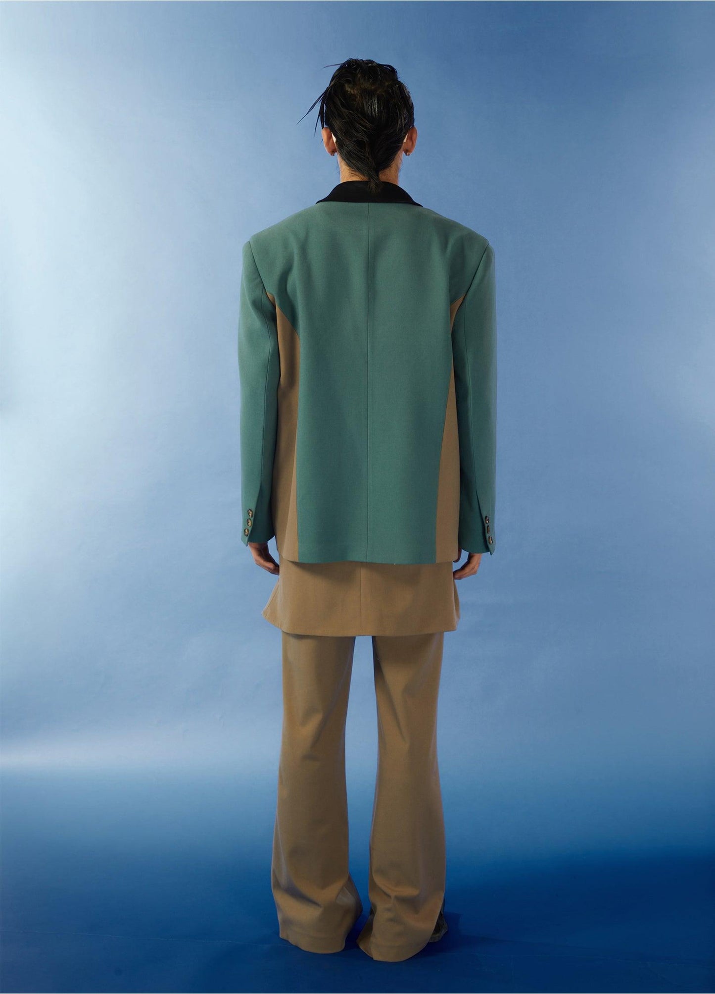 Retro Two-Tone Oversized Jacket