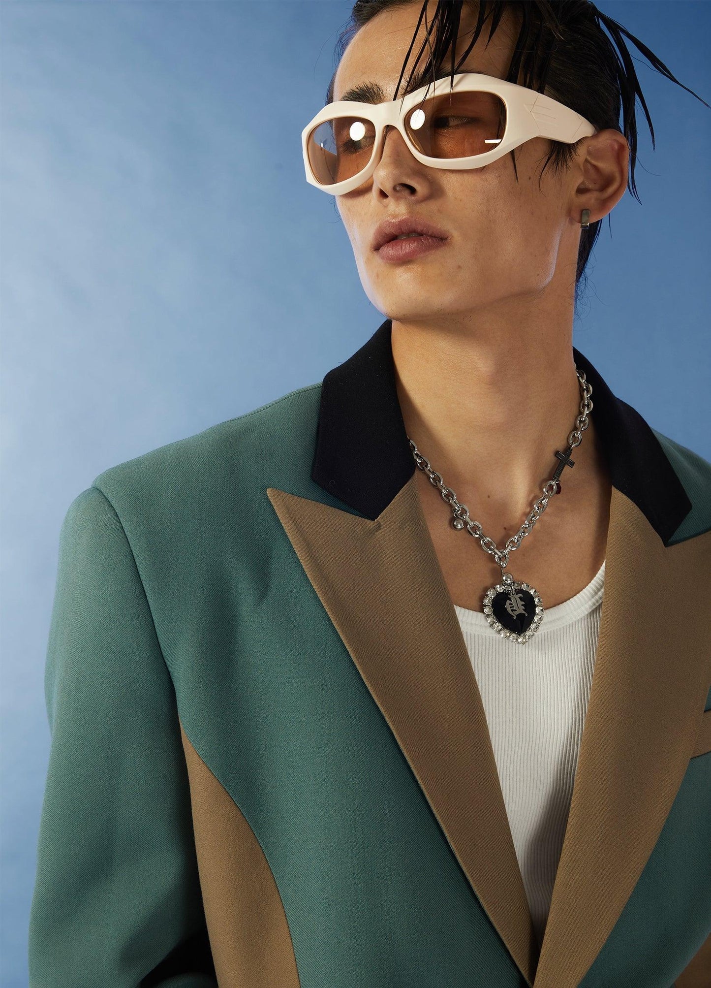 Retro Two-Tone Oversized Jacket