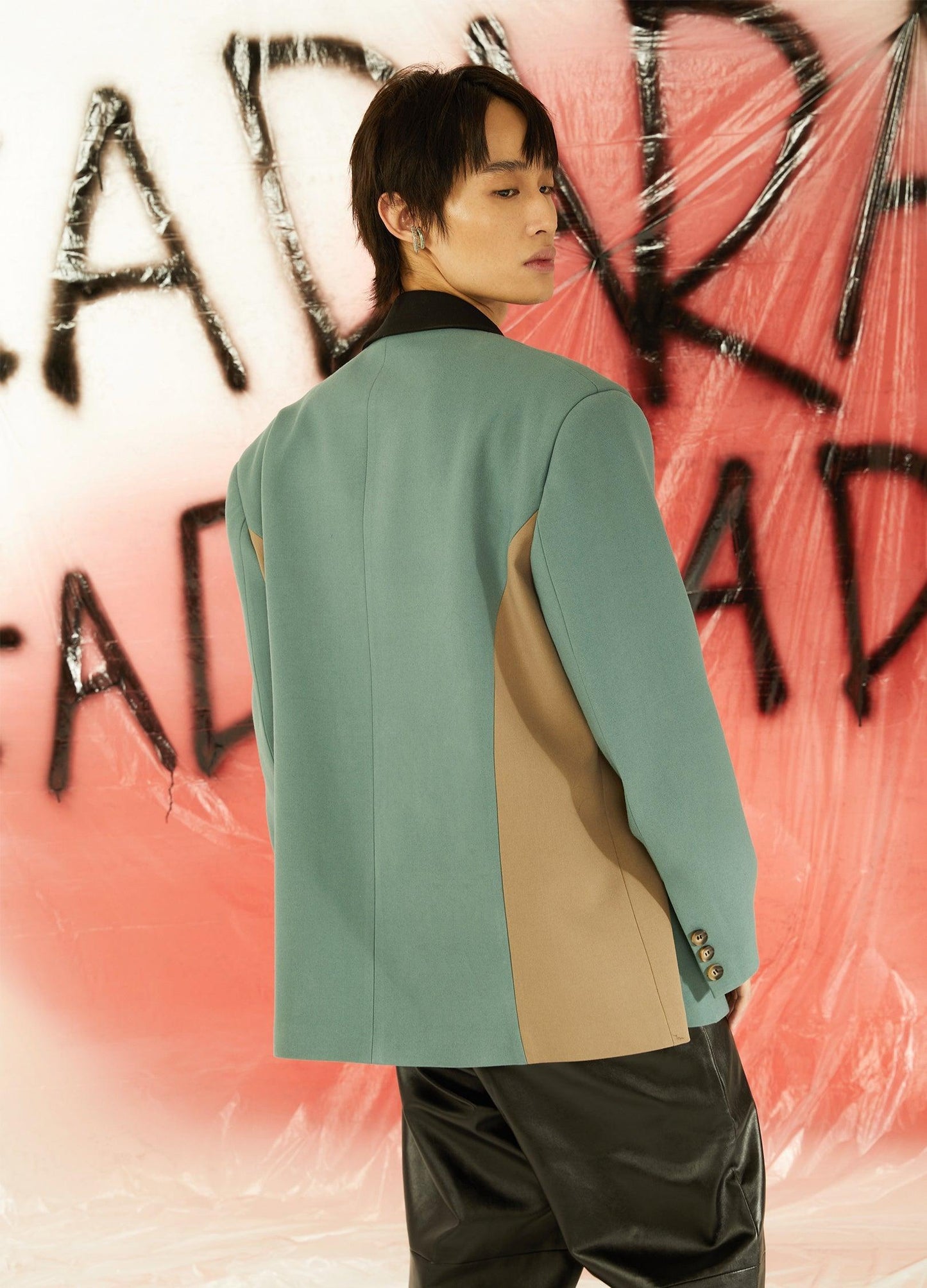 Retro Two-Tone Oversized Jacket