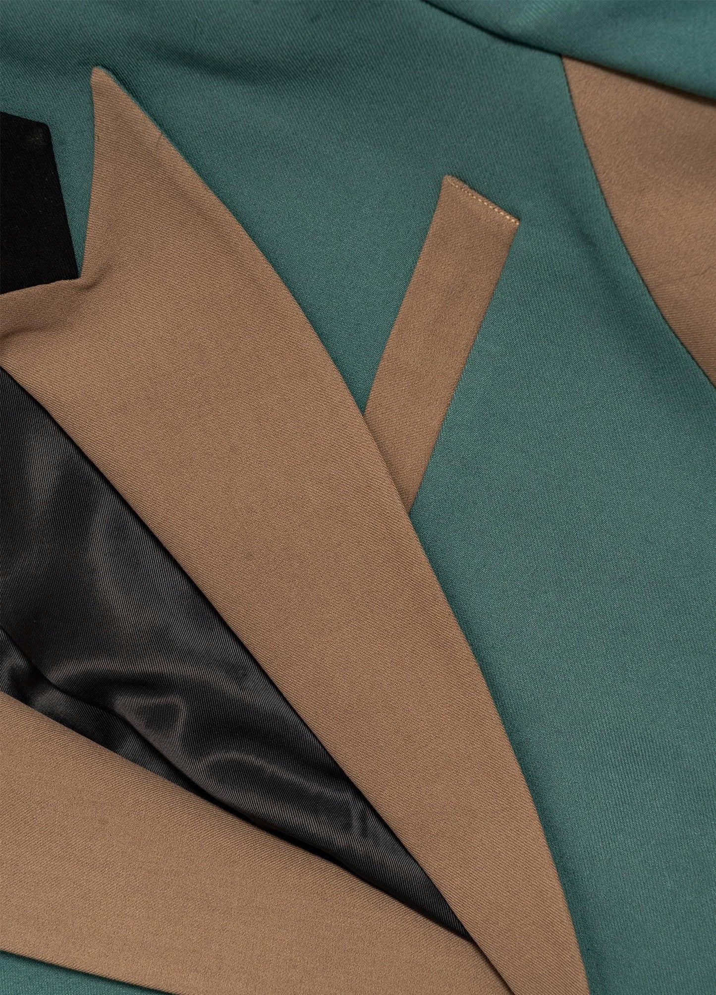 Retro Two-Tone Oversized Jacket