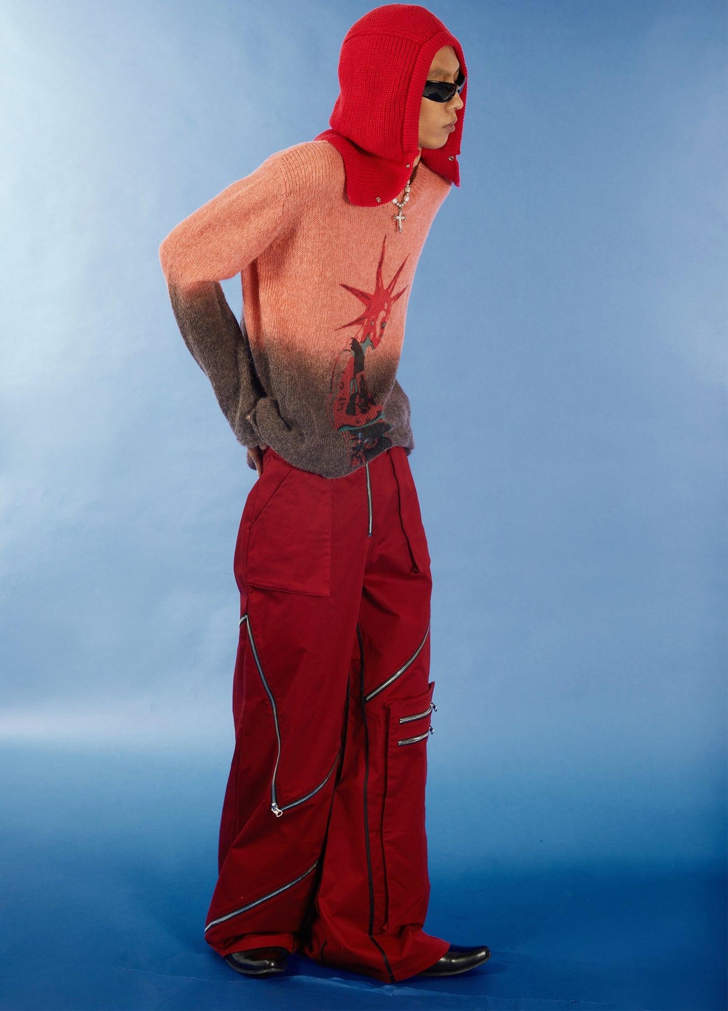 Punk Gradient Mohair Knit Sweater