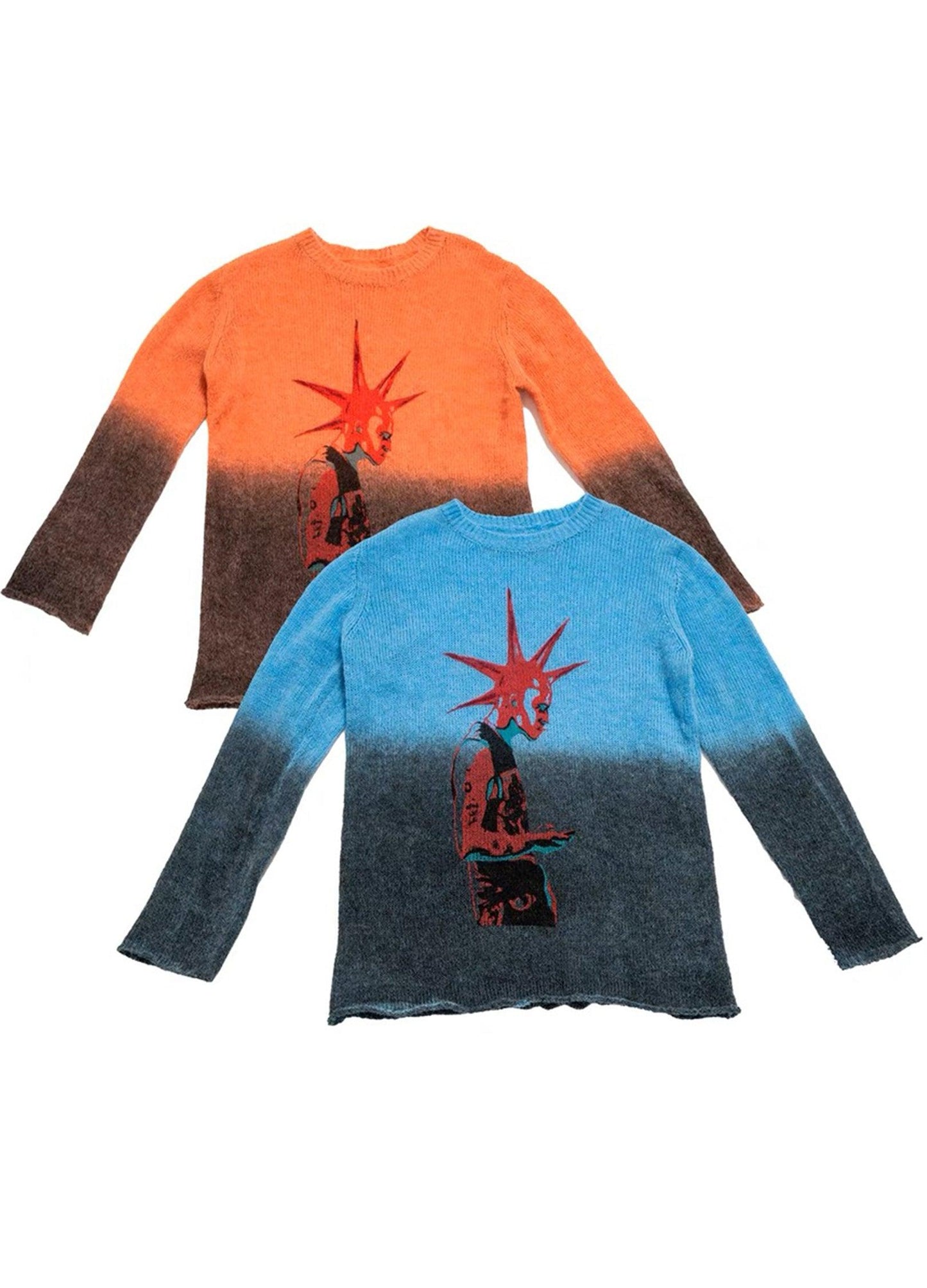 Punk Gradient Mohair Knit Sweater